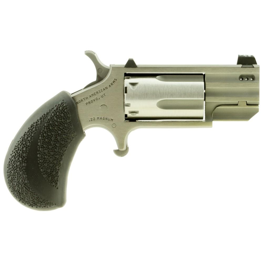 NAA Pug TP Handgun .22 Mag 5rd Magazine 1″ Barrel Silver with Black Grip