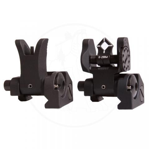 Troy Industries Micro Sight Set – M4 Front & Dioptic Rear -Black