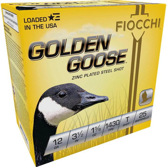 Fiocchi Golden Goose Shotshells 12ga 3-1/2″ 1-5/8oz 1430 fps #T 25/ct