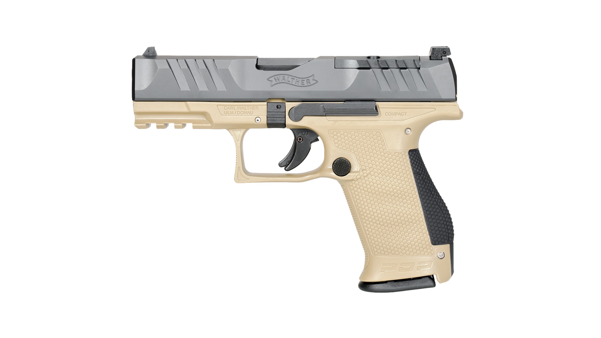 WALTHER ARMS PDP 9MM CPT 4″ BLK/TAN OR 10+1