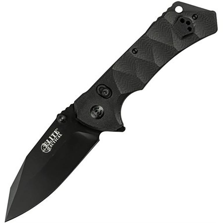 Master Cutlery Elite Tactical Parallax Manual Folding Knife 3 1/2″ Blade Black