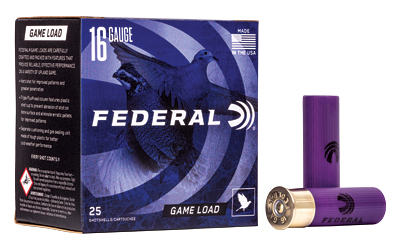 FED GAME LOAD 16GA 2 3/4″ #8 25/250