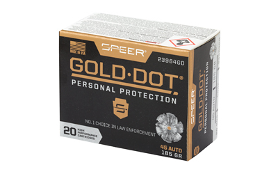 SPR GOLD DOT 45ACP 185GR HP 20/200