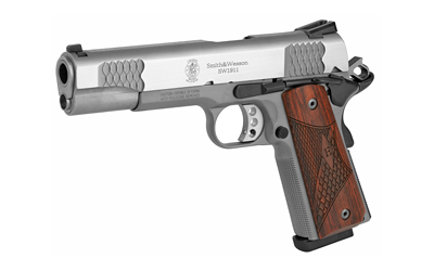 S&W 1911 E 45ACP 8RD 5″ STS WD 3DOT