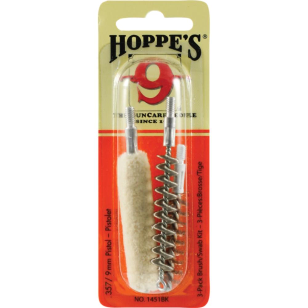 Hoppe’s 3-Pack Brush/Swab Kit .357/9mm