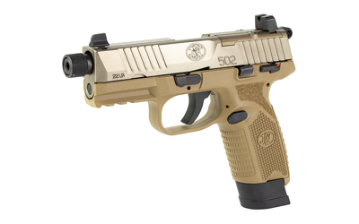 FN 502T 22LR 4.6″ 1-15RD 1-10RD FDE