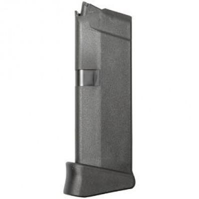 Glock Factory Original Glock 43 Magazine w/EXT Finger Black Polymer Rest 9mm Luger 6/rd Pkg’d