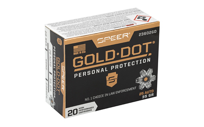 SPR GOLD DOT 25ACP 35GR HP 20/200