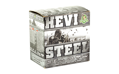 HEVI STEEL 12GA 3″ #4 25/250