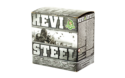 HEVI STEEL 12GA 3″ #4 25/250
