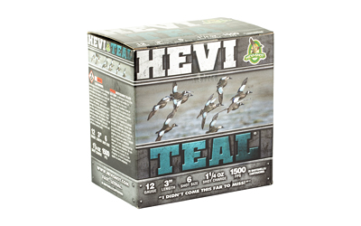 HEVI TEAL 12GA 3″ #6 25/250