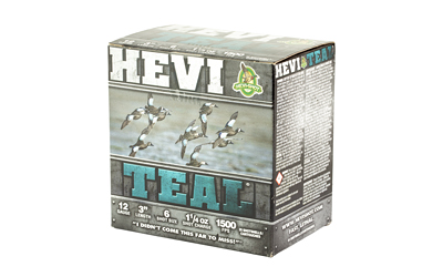 HEVI TEAL 12GA 3″ #6 25/250