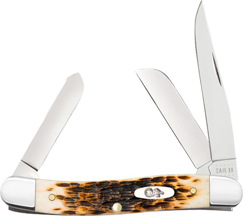 CASE KNIVES AMBER BONE PEACH – SEED JIG MEDIUM STOCKMAN