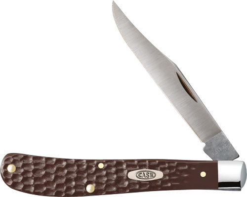 CASE KNIVES JIGGED BROWN – SYNTHETIC SLIMLINE TRAPPER