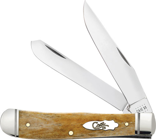 CASE KNIVES ANTIQUE BONE – SMOOTH TRAPPER FLUTED BOLSTERS