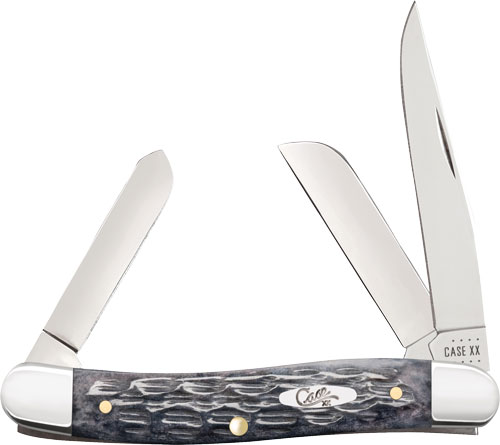 CASE KNIVES POCKET WORN GRAY – BONE CRANDALL JIG MED STOCKMAN