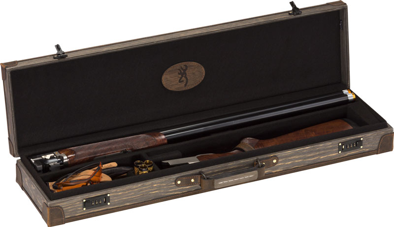 BROWNING LUGGAGE CASE O/U & BT – TO 32″ DARK MADERA WOOD GRAIN