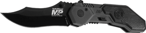 S&W KNIFE M&P SPRING ASSIST – 2.9″ S/S BLACKENED ALUMINUM