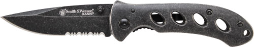 S&W OASIS SMALL LINER LOCK – KNIFE 2.6″ STONEWASH BLADE