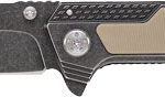 S&W STONEWASH DROP POINT 3.6″ – BLADE W/ S&W LOGO IN G10 HNDL