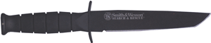 S&W KNIFE OPS SURVIVAL W/TANTO – 6″ FIXED BLADE BLACKENED S/S