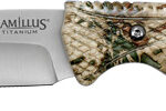 CAMILLUS MASK FIXED BLADE – 4″ SS DROP POINT BLADE CAMO