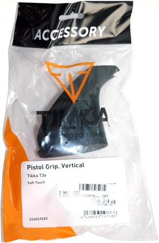 TIKKA GRIP ADAPTER FOR T3X – SYN STRAIGHT SOFT TOUCH BLACK