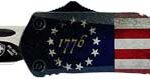 TEMPLAR KNIFE LARGE OTF BETSY – ROSS FLAG 3.5″ BLACK DROP PNT