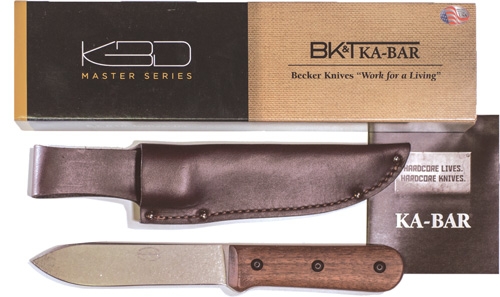 KA-BAR BECKER KEPHART KNIFE – 5.12″ BLD WLNT HNDLE LTHR SHTH