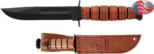 KA-BAR FIGHTING/UTILITY KNIFE – 5.25″ SHORT W/LTHR SHTH USMC