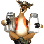 RIVERS EDGE DEER HOLDING – SALT & PEPPER SHAKERS
