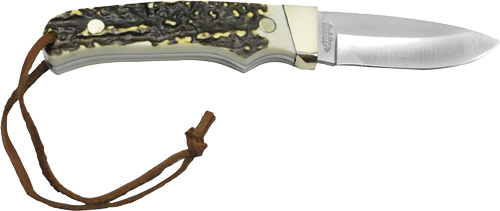 UNCLE HENRY KNIFE STAGLON 2.8″ – BLADE W/LEATHER SHEATH