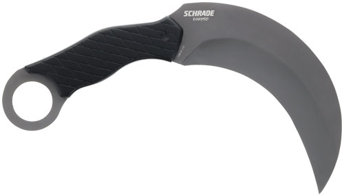 SCHRADE KNIFE BONEYARD 5.2″ – FIXED KARAMBIT MATTE SS/BLACK