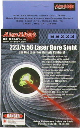 AIMSHOT BORE SIGHT .223 W/ – EXTERNAL BATTERY BOX RED