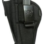 BULLDOG EXTREME SIDE HOLSTER – BLACK W/MAG POUCH 2-4″BBL AUTO