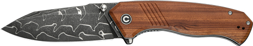 CIVIVI KNIFE PLACOID 3.67″ – WOOD/DIMASCUS BLADE LINER LOCK