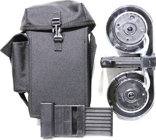 IVER JOHNSON MAGAZINE AR15 – 223 100RD DRUM BLK/CLEAR POLY