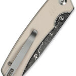 CIVIVI KNIFE MERIT 3.28″ IVORY – G10/DAMASCUS LINER LOCK