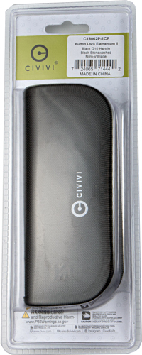 CIVIVI KNIFE ELEMENTUM II 2.96 – ” G-10/BLK STONEWASH CLAM PACK