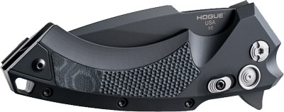 HOGUE X5 3.5″ FOLDER SPEAR – POINT BLADE ALUM/G-MASCUS BLK