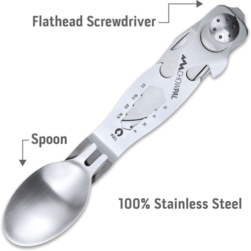 OUTDOOR EDGE CHOWPAL MEALTIME – MULTITOOL W/KNIFE & ORNG POUCH