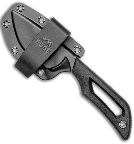 OUTDOOR EDGE PIVOT 2.5″ FIXED – DP PNT BLCK/STNWSH SS W/SHEATH
