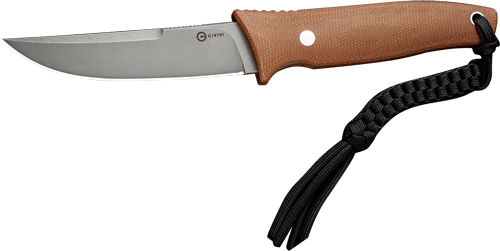 CIVIVI KNIFE TAMASHII 4.07″ – BROWN CANVAS/GRAY POLISHED D2