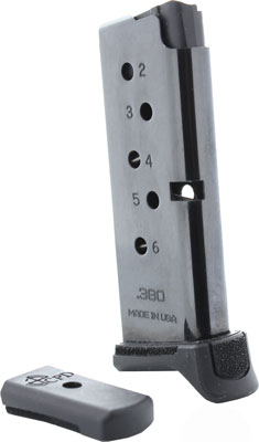 CPD MAGAZINE RUGER LCP – 380ACP 6RD GLOSS BLACK