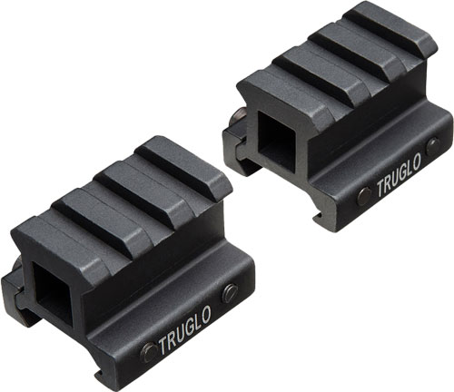 TRUGLO 2-PIECE PICATINNY RISER – MOUNT 3/4″ RISE 1.36″ LENGTH