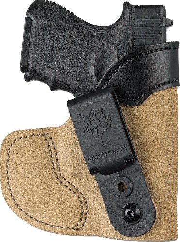 DESANTIS POCKET TUK HOLSTR RH – IWB/POCKET LTHER J FRAME SUEDE