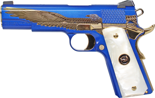 IVER JOHNSON EAGLE MAJESTIC – 1911 45ACP 8RD ENGRAVED GOLD