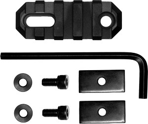 GROVTEC RAIL SECTION STOCK AR – 2.2″ 5 SLOT ALUMINUM BLACK