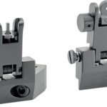 JE FLIP UP FRONT/REAR SIGHT – 45 DEGREE OFFSET ALUMINUM BLK