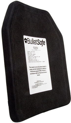 BULLETSAFE BALLISTIC LEVEL IV – PLATE 7.7LBS SHOOTERS CUT